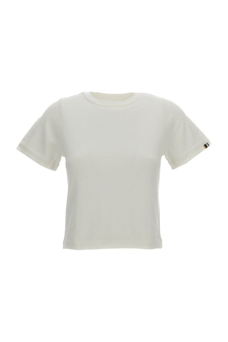 Extreme Cashmere White N.267 Tina Cropped T-Shirt