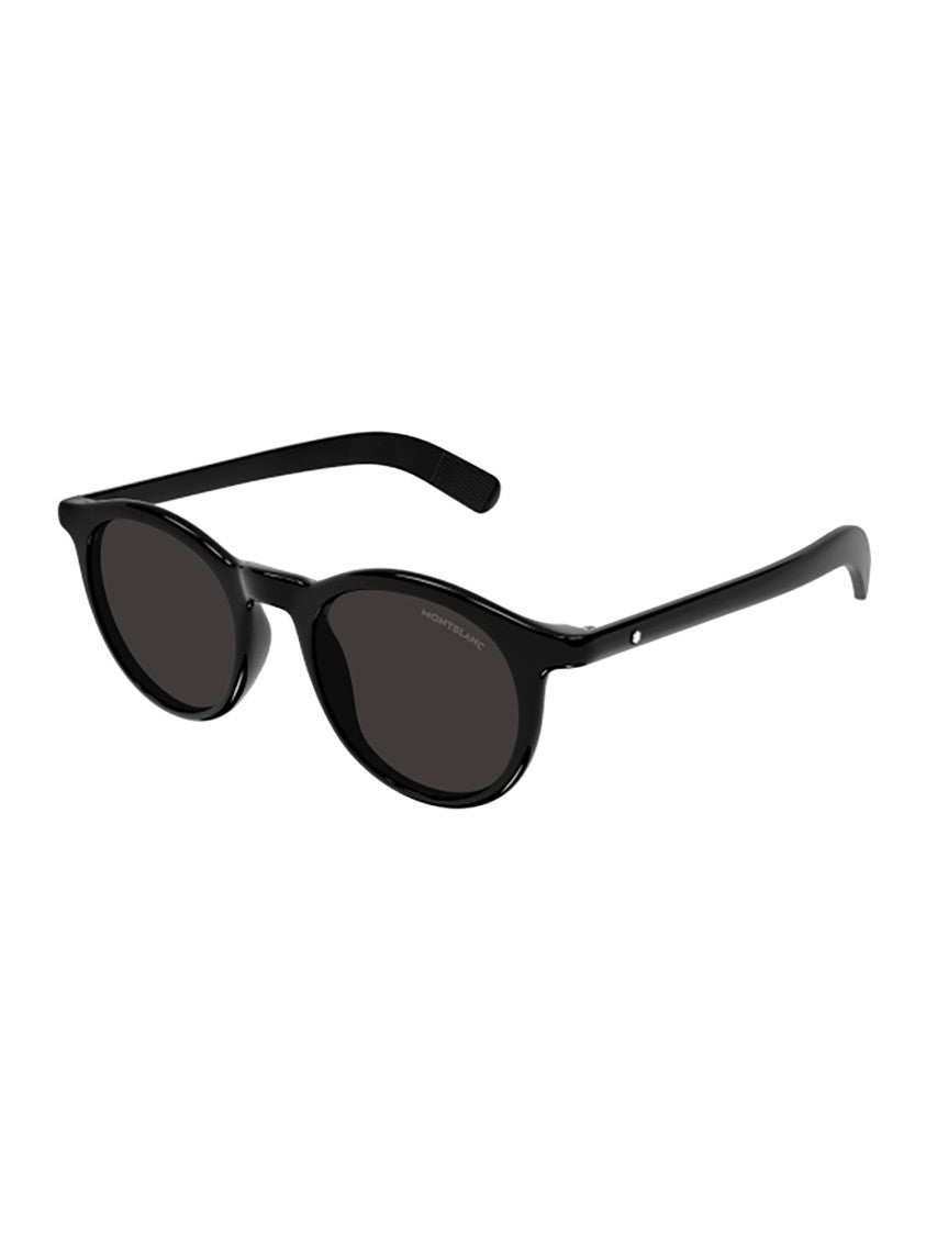 Montblanc Mb0453s Rounded Glossy Slim Sunglasses