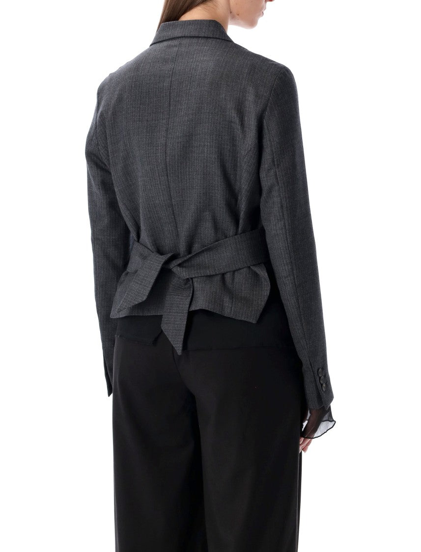 Our Legacy Micro Pinstripe Wrap Blazer