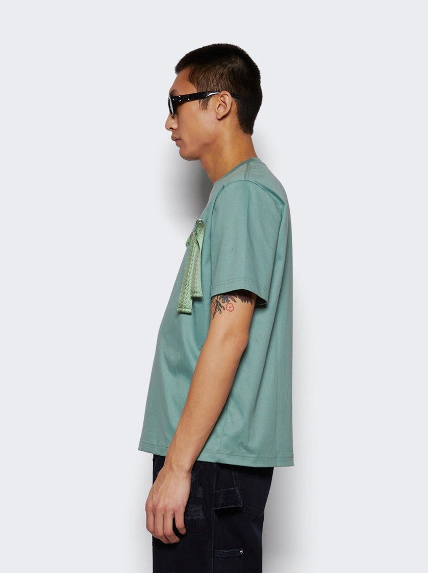 Lanvin Curb Lace Tee Vert De Gris