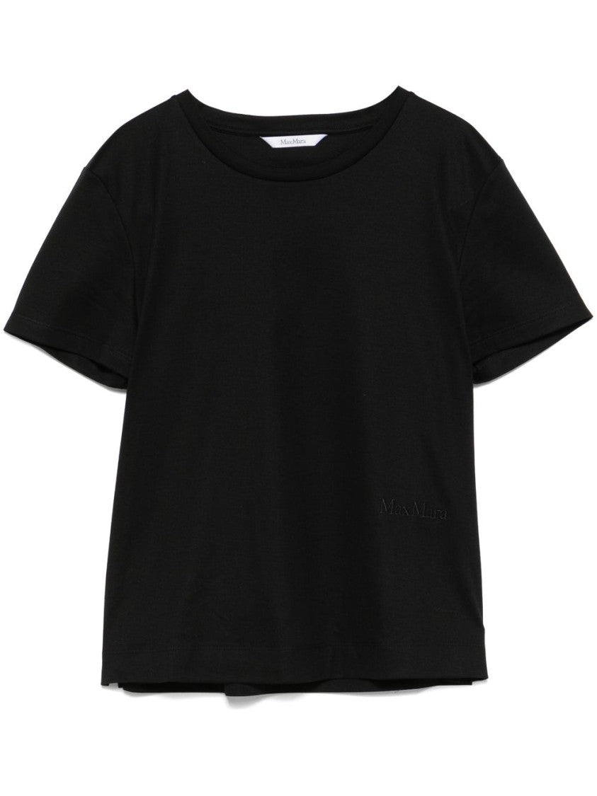 Max Mara Relaxed-Fit Black T-Shirt With Signature Branding