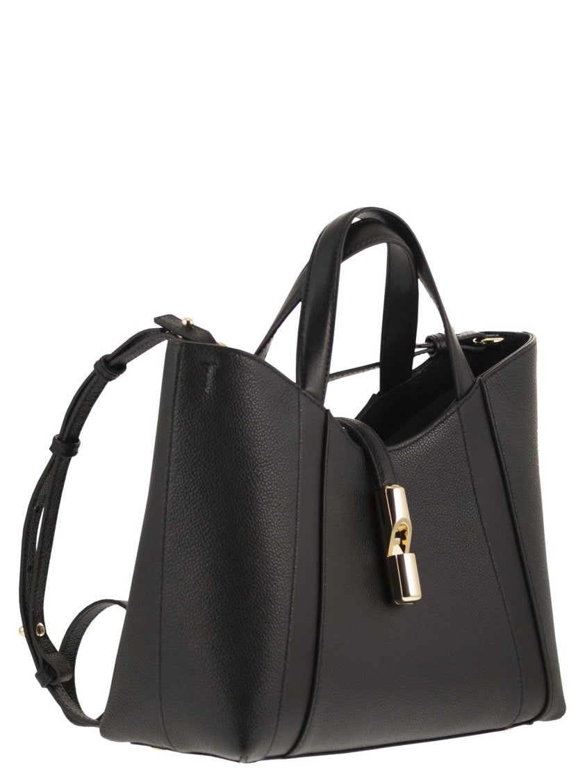 Furla Hammered Leather Tote Bag With Hardware