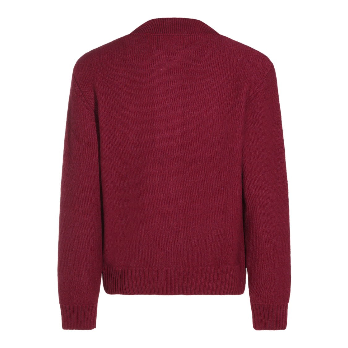 Arte Antwerp Burgundy Full-Zip Logo Sweater