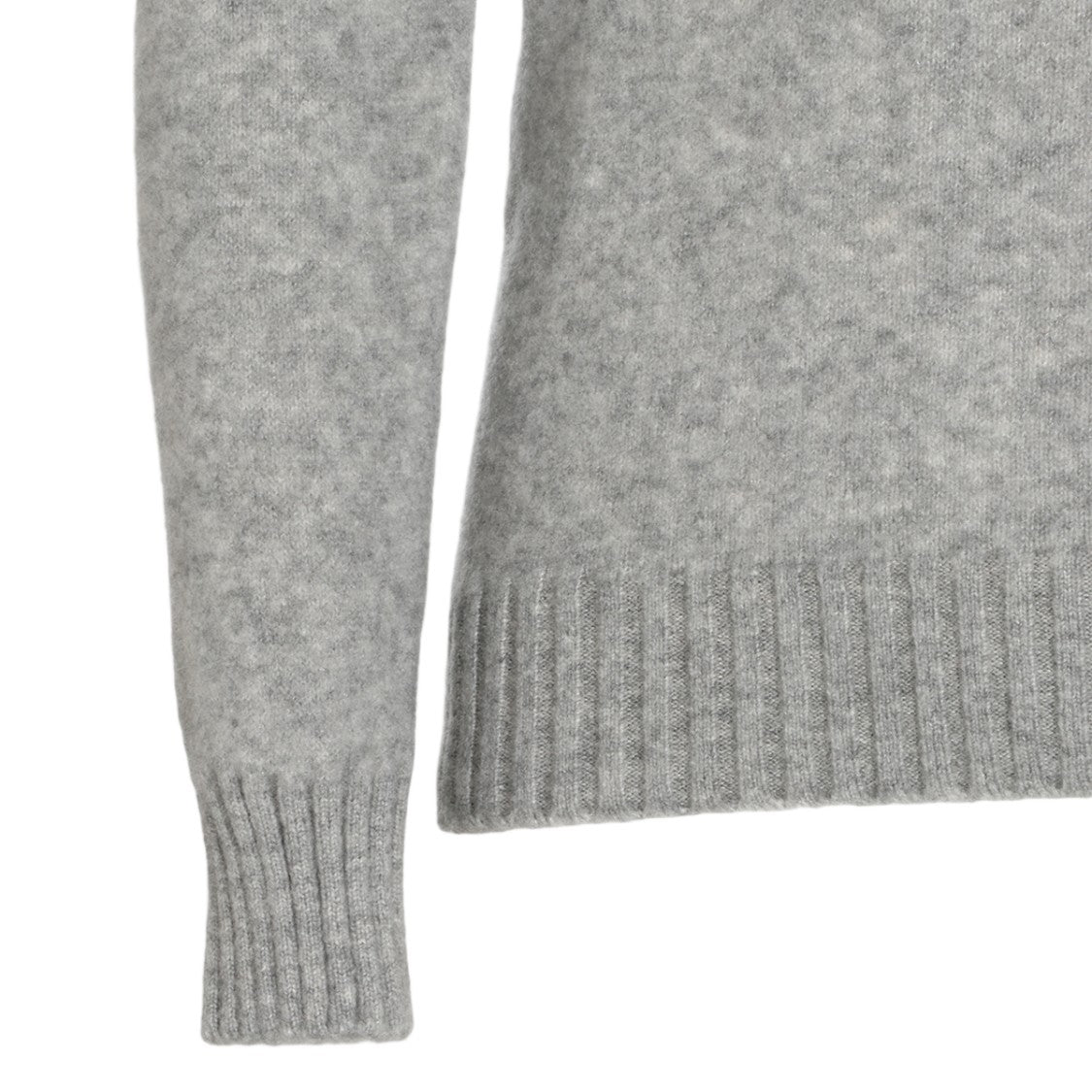 Piacenza Cashmere Textured Knit Ribbed Crewneck Sweater