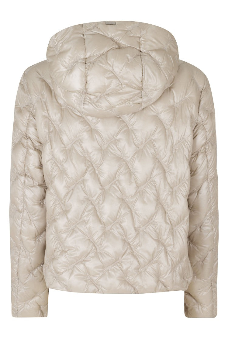 Herno Chantilly High Neck Drawstring Double-Slider Zip Polyamide Down Jacket