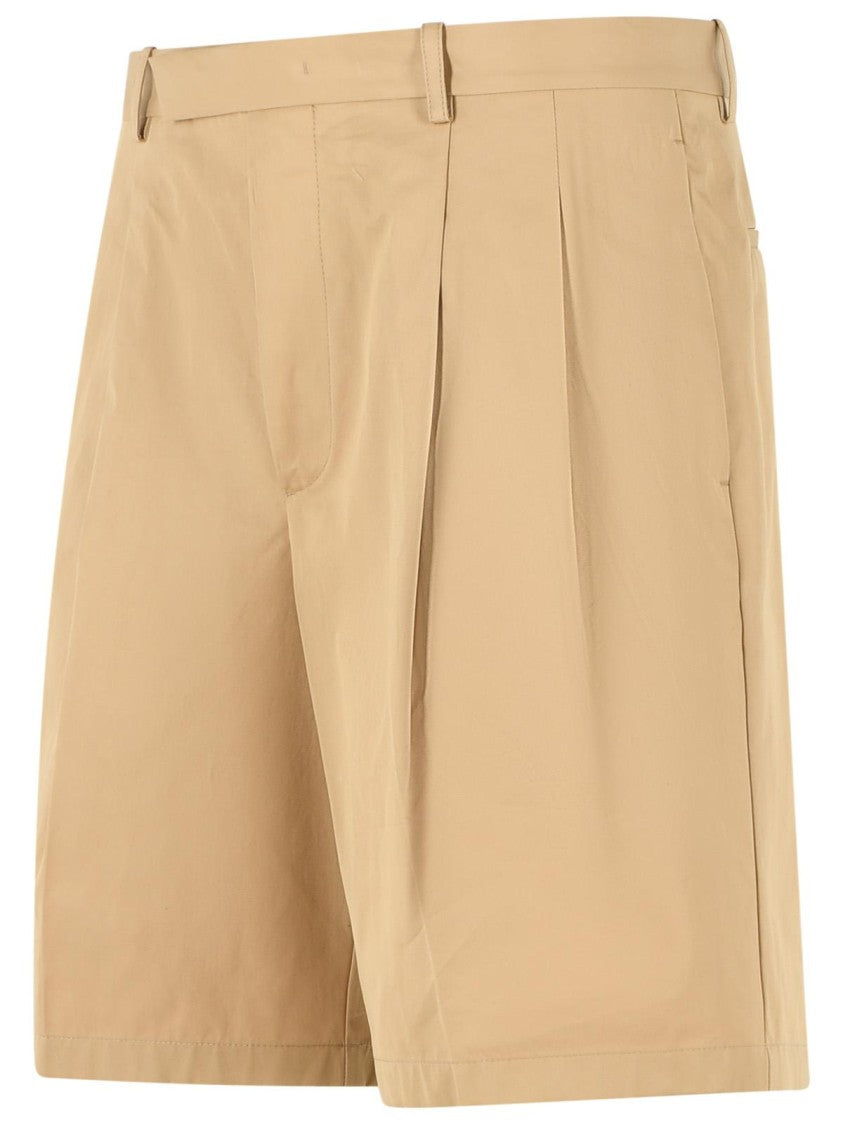 Jil Sander Beige Cotton Bermuda Shorts