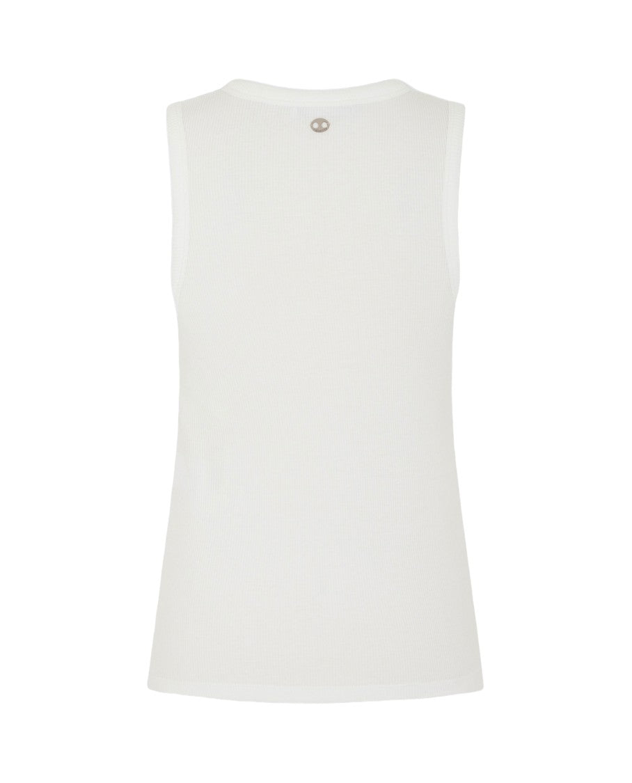Rabanne Sleeveless Top With Metallic Logo