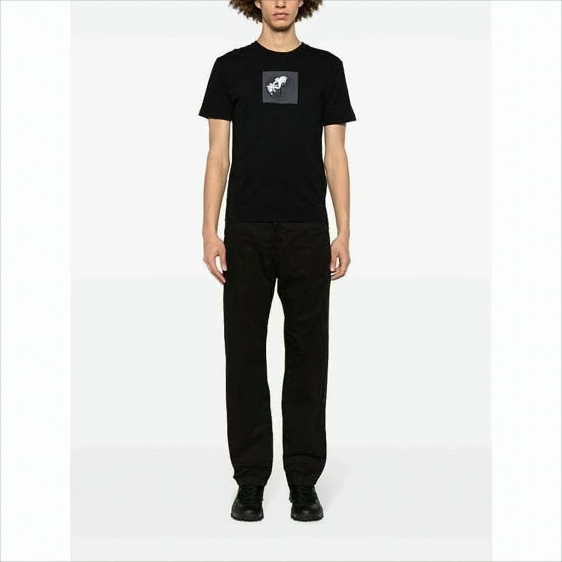 Stone Island Short-Sleeve Cotton T-Shirt With Iconic Emblem