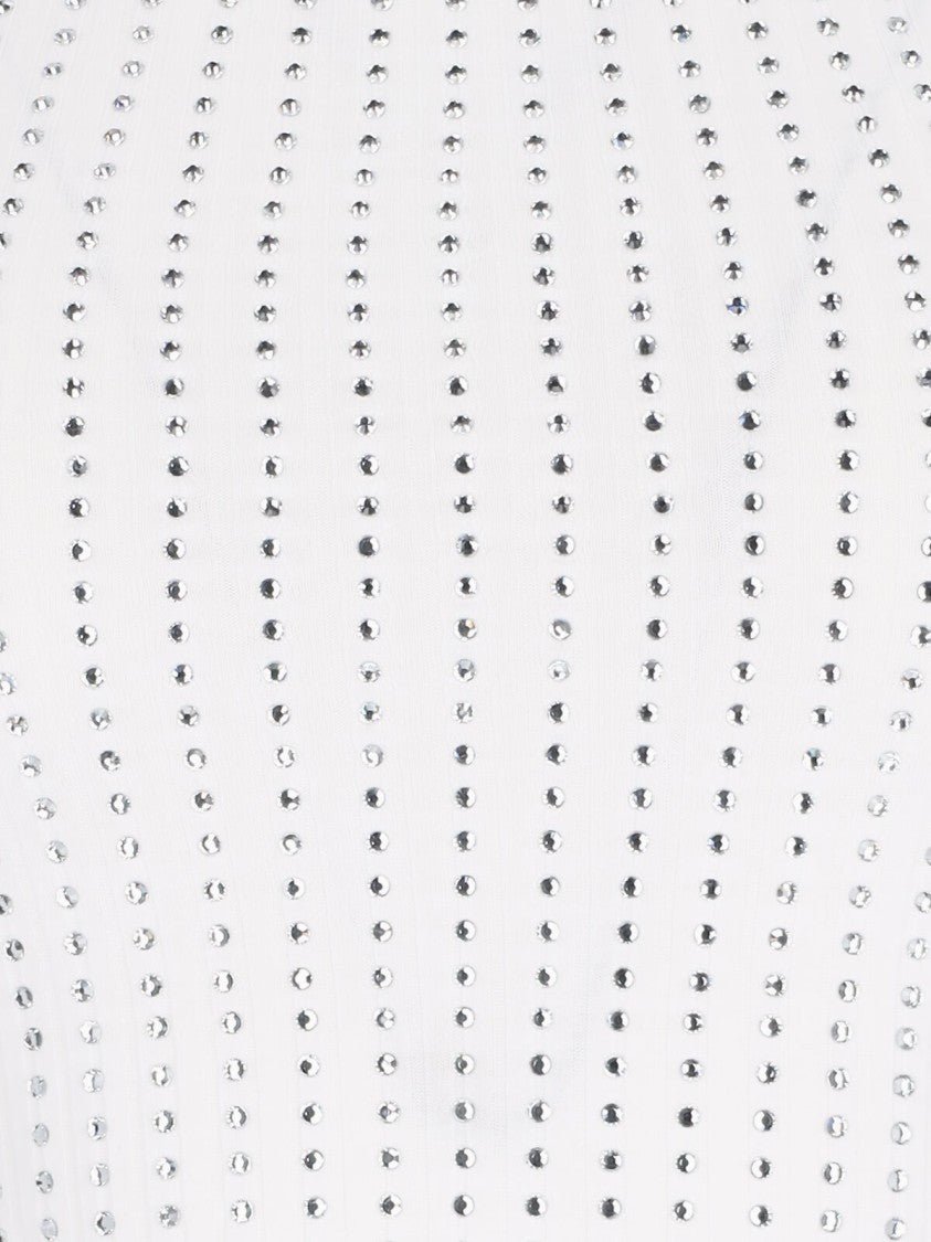 The Attico Crystal Tank Top – White