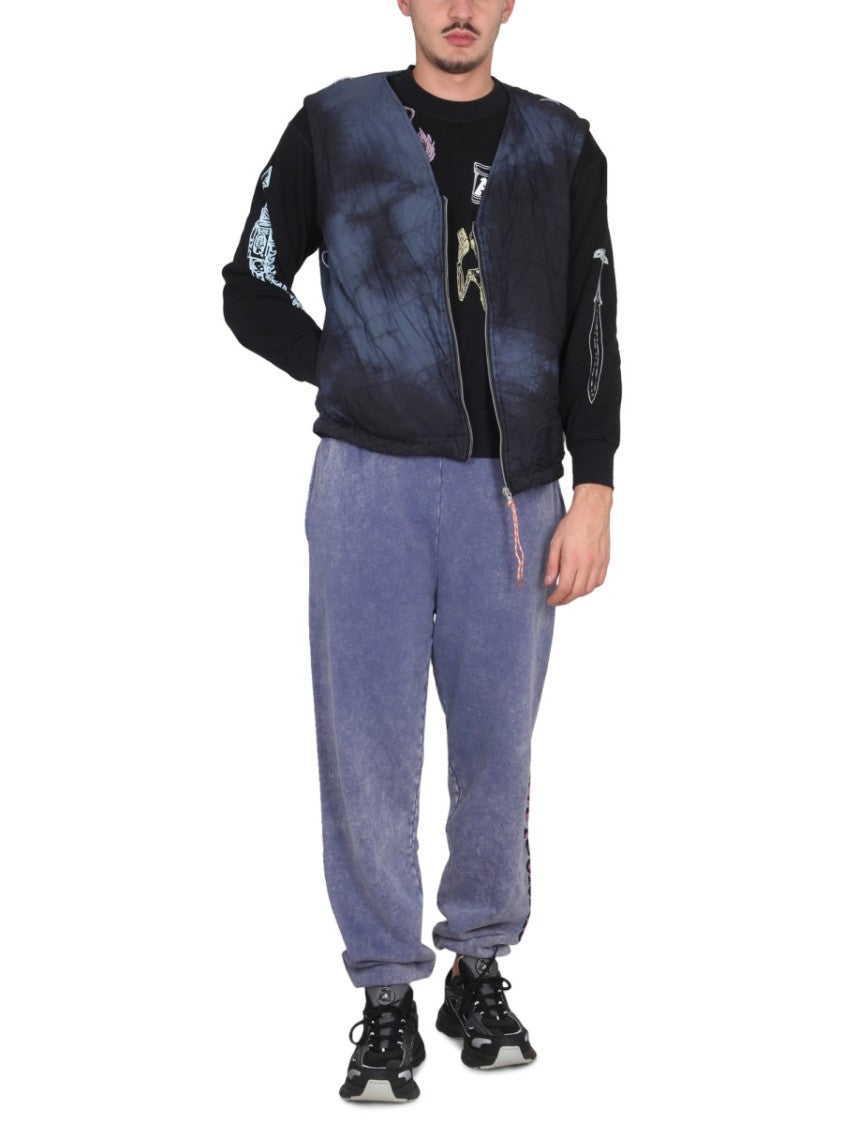 Aries V-Neck Vest With Tie-Dye Pattern