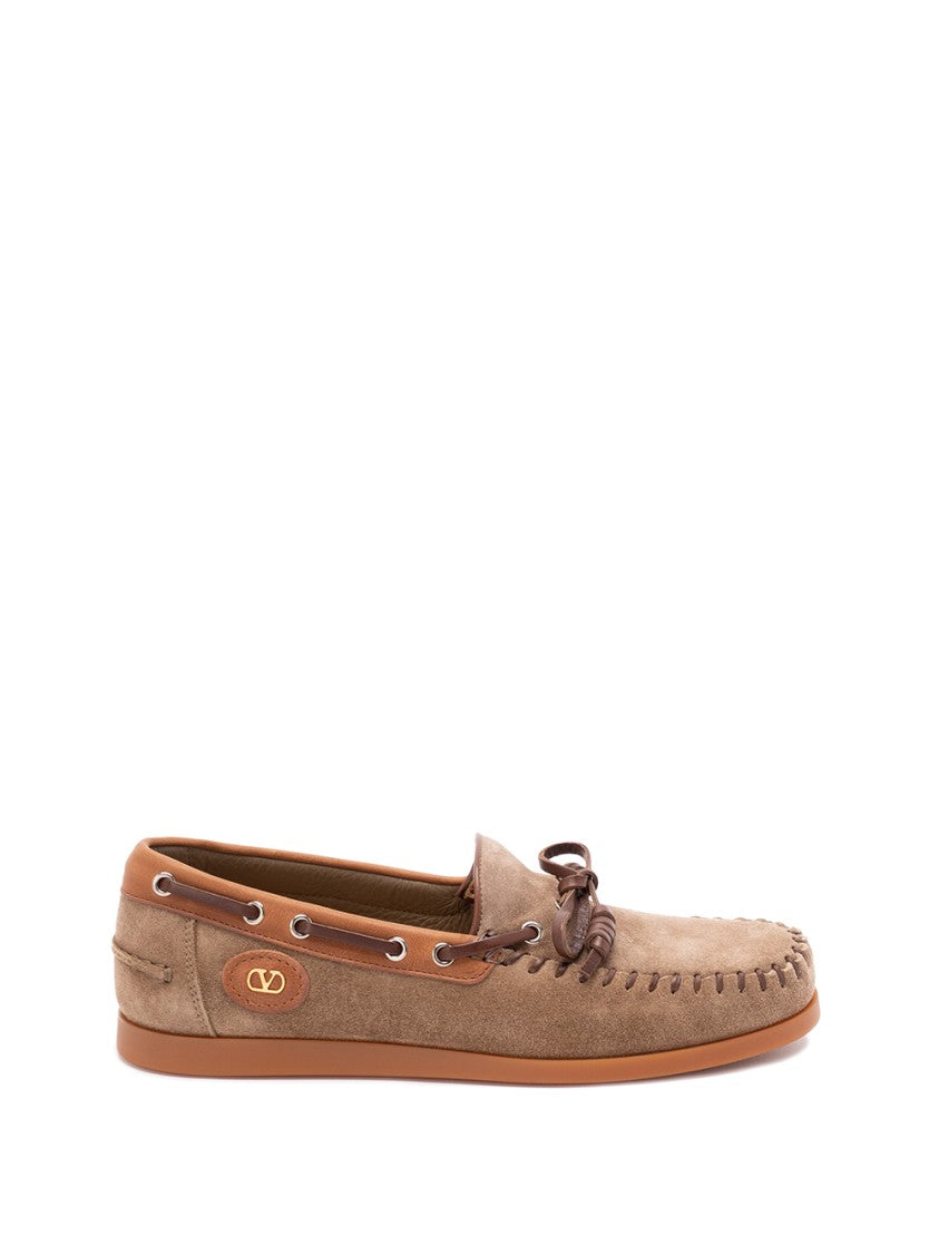 Valentino Garavani ` Palm Avenue` Leather Boat Shoes