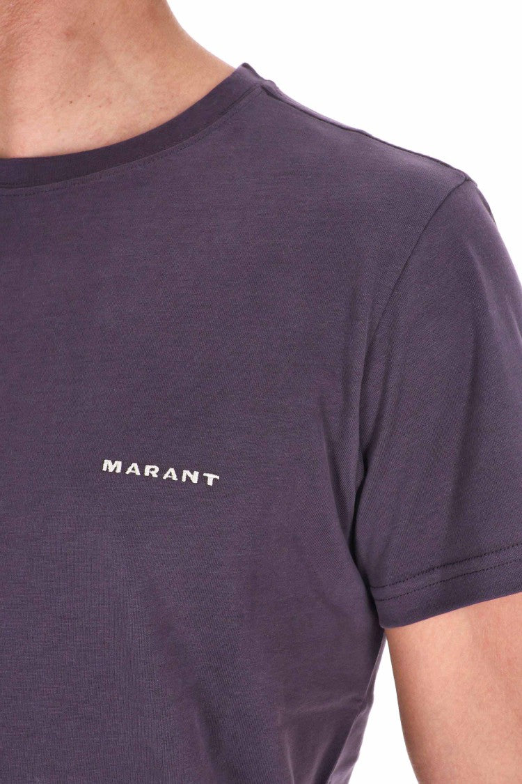 Isabel Marant Zafferh Model Cotton Logo T-Shirt