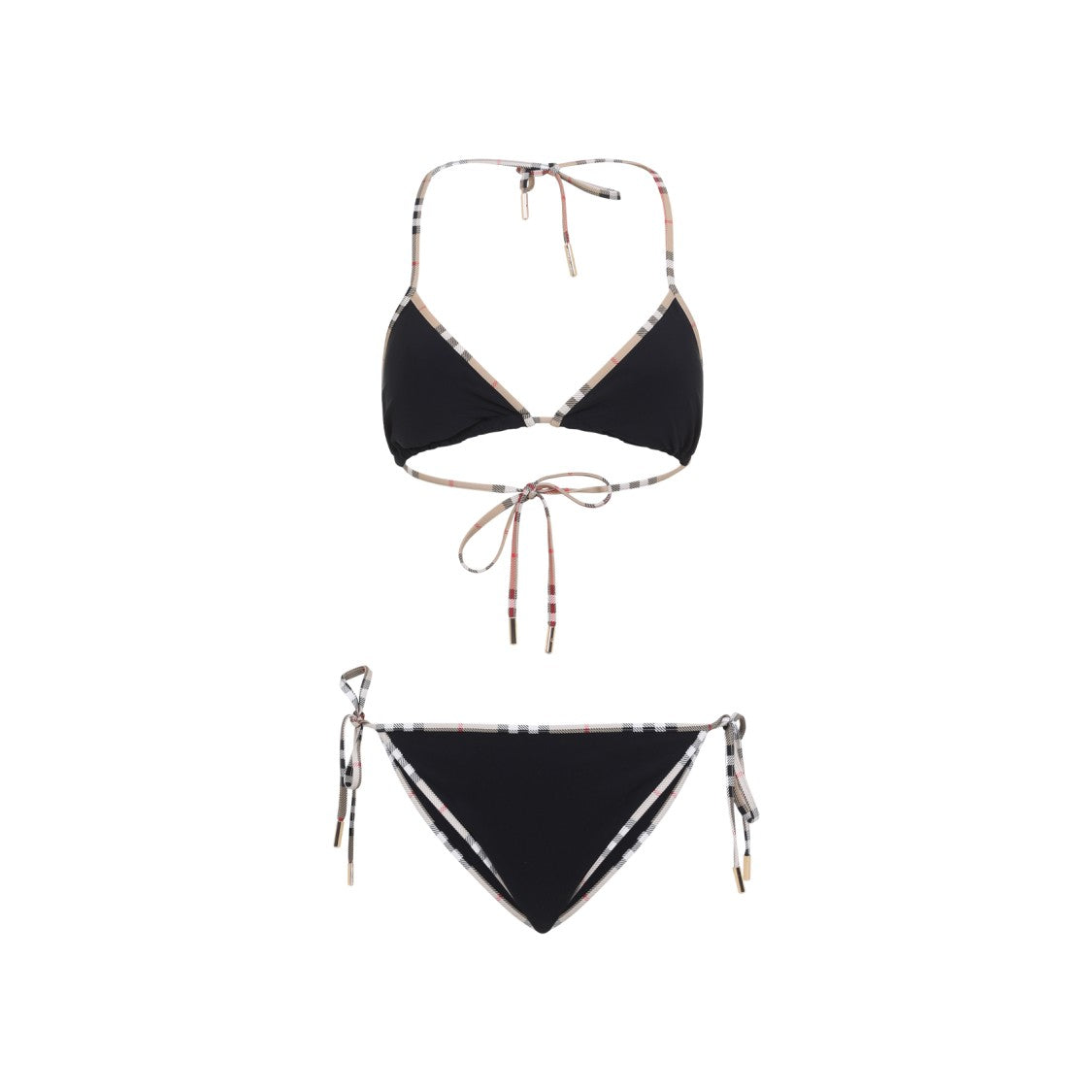 Burberry Black Bikini With Triangle Top