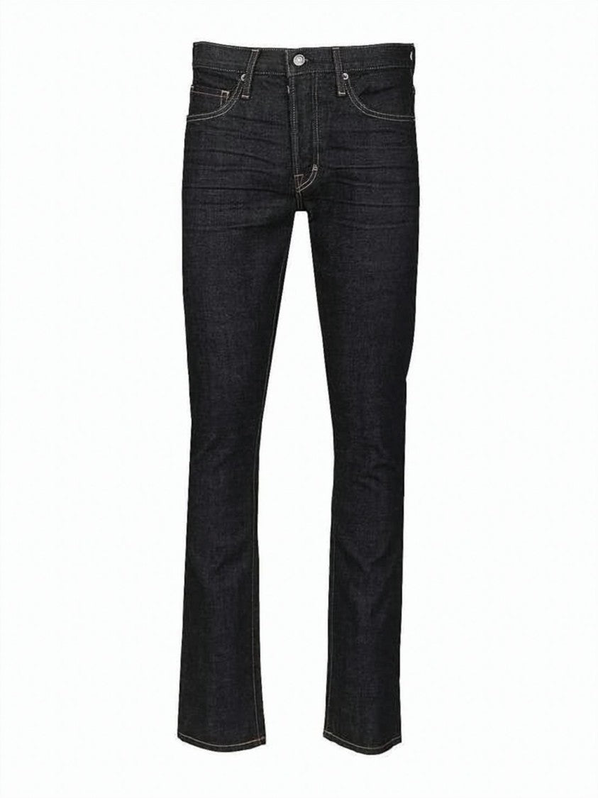 Tom Ford Dark Indigo Straight-Leg Traditional Denim Pants