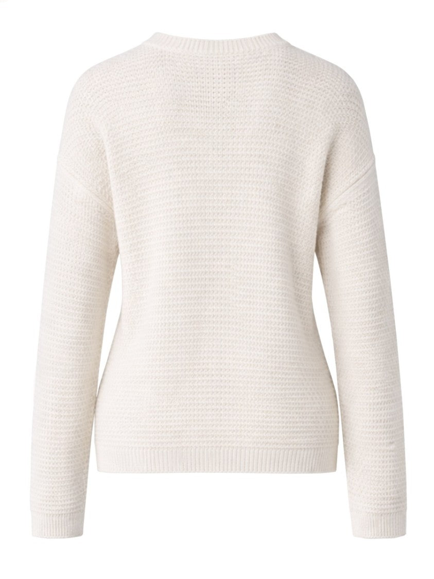 Fabiana Filippi Waffle Pattern Cotton Crewneck Sweater