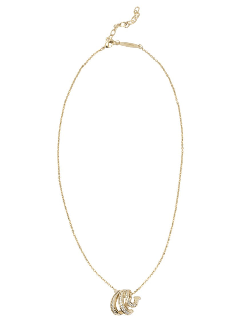 Ferragamo Gold Brass-Glass Jewelry