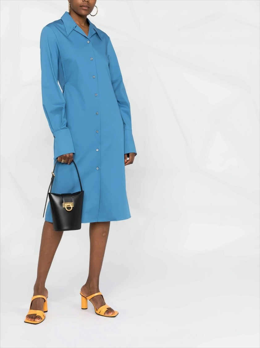 Salvatore Ferragamo Structured Calfskin Bucket Bag