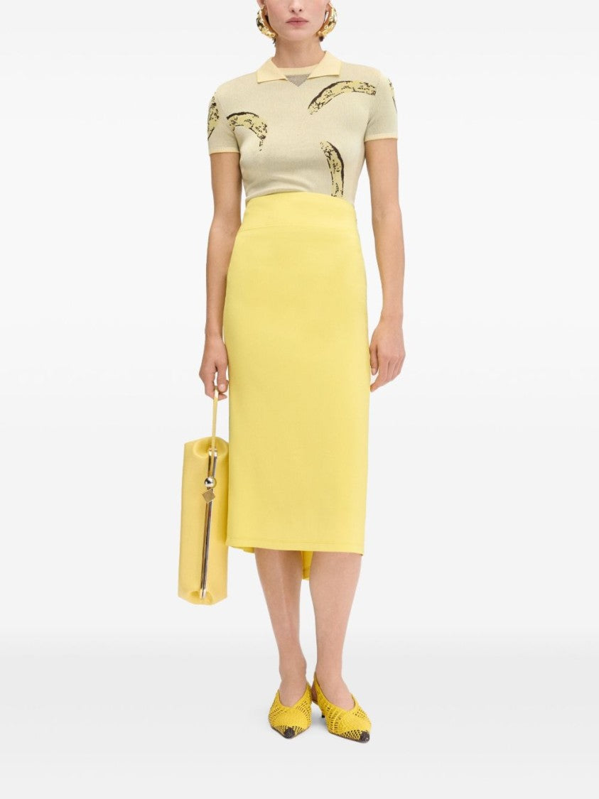 Jacquemus Le Marino V-Neck Polo With Playful Banana Print
