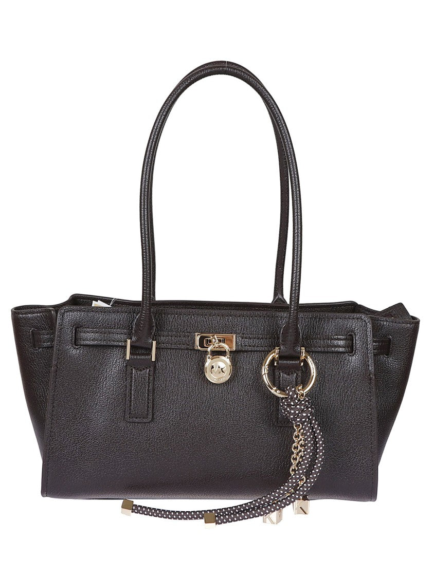 Michael Kors Hamilton Chocolate Hammered Leather Shoulder Bag