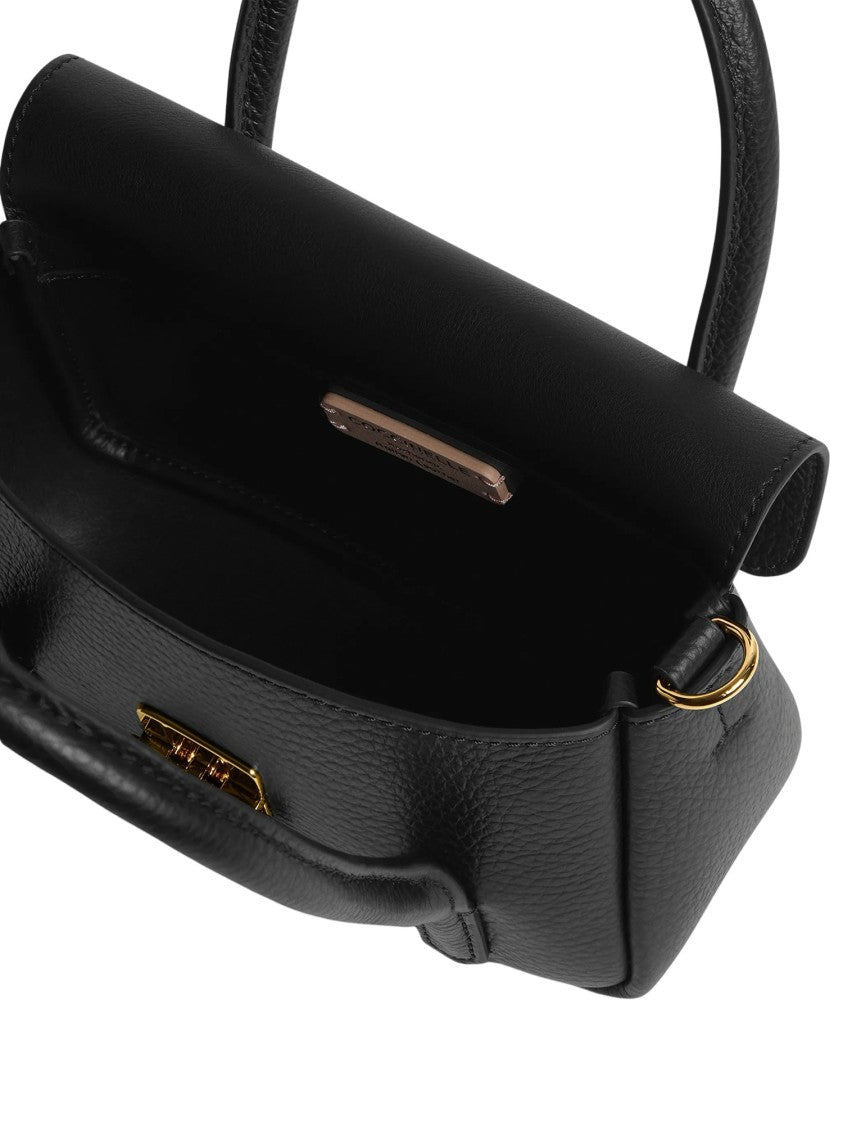 Coccinelle Structured Pebbled Texture Mini Top-Handle Tote Bag