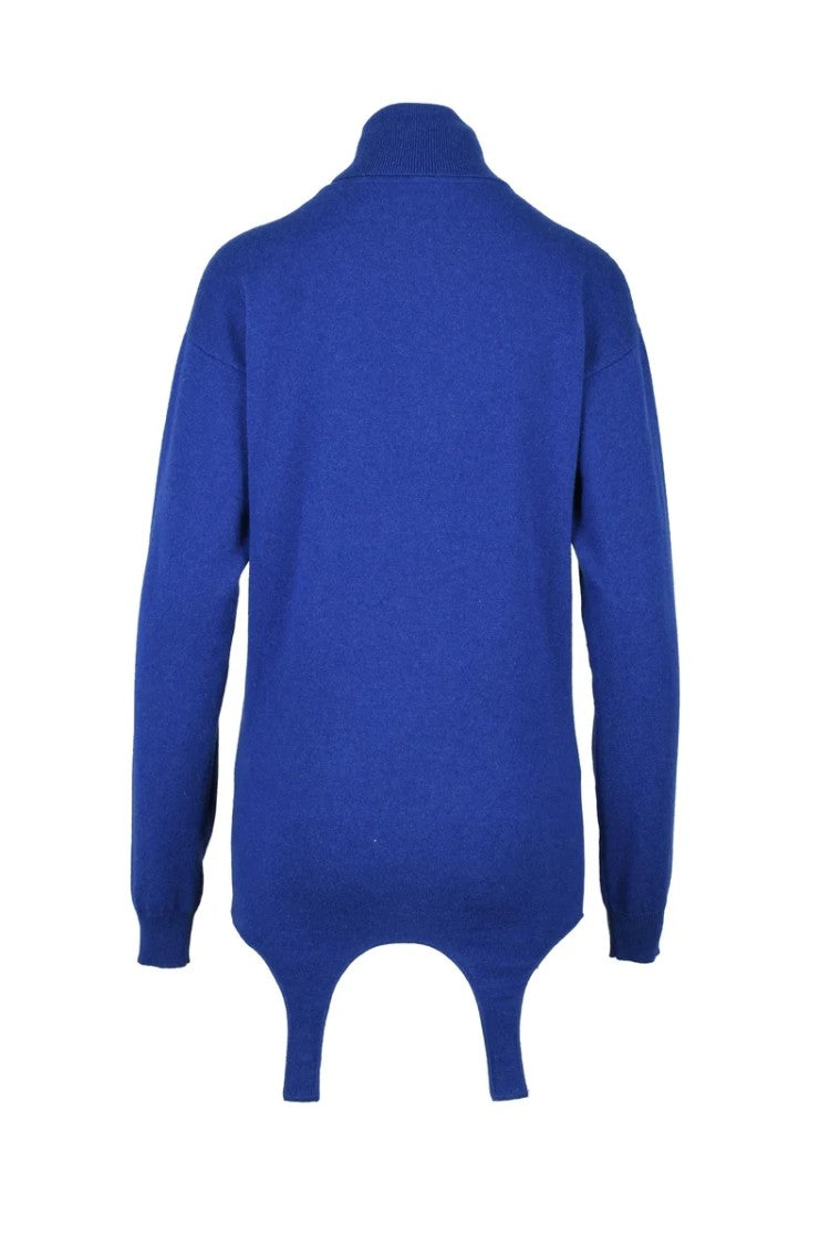 Saint Laurent Women's Turtleneck Sweater - Blue