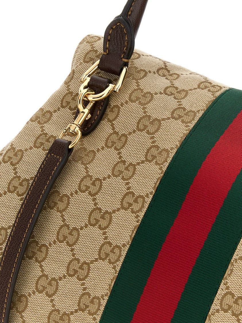 Gucci Horsebit Monogram Canvas Handbag