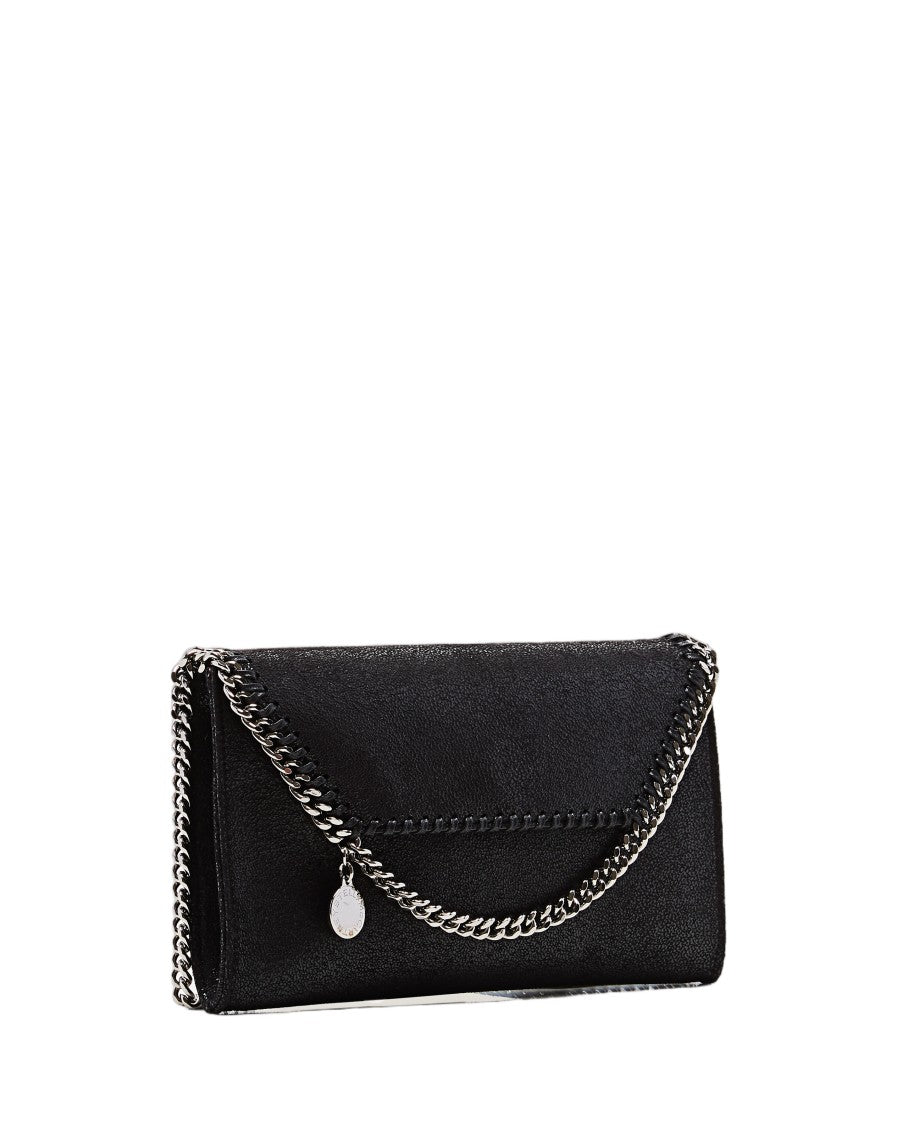 Stella Mccartney Black Falabella Shaggy Deer Vegan Wallet Bag