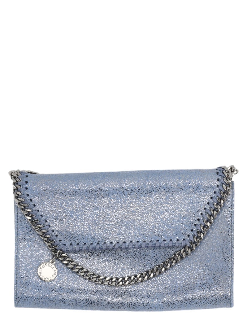 Stella Mccartney Mini Clutch Bag With Textured Surface And Chain Detail