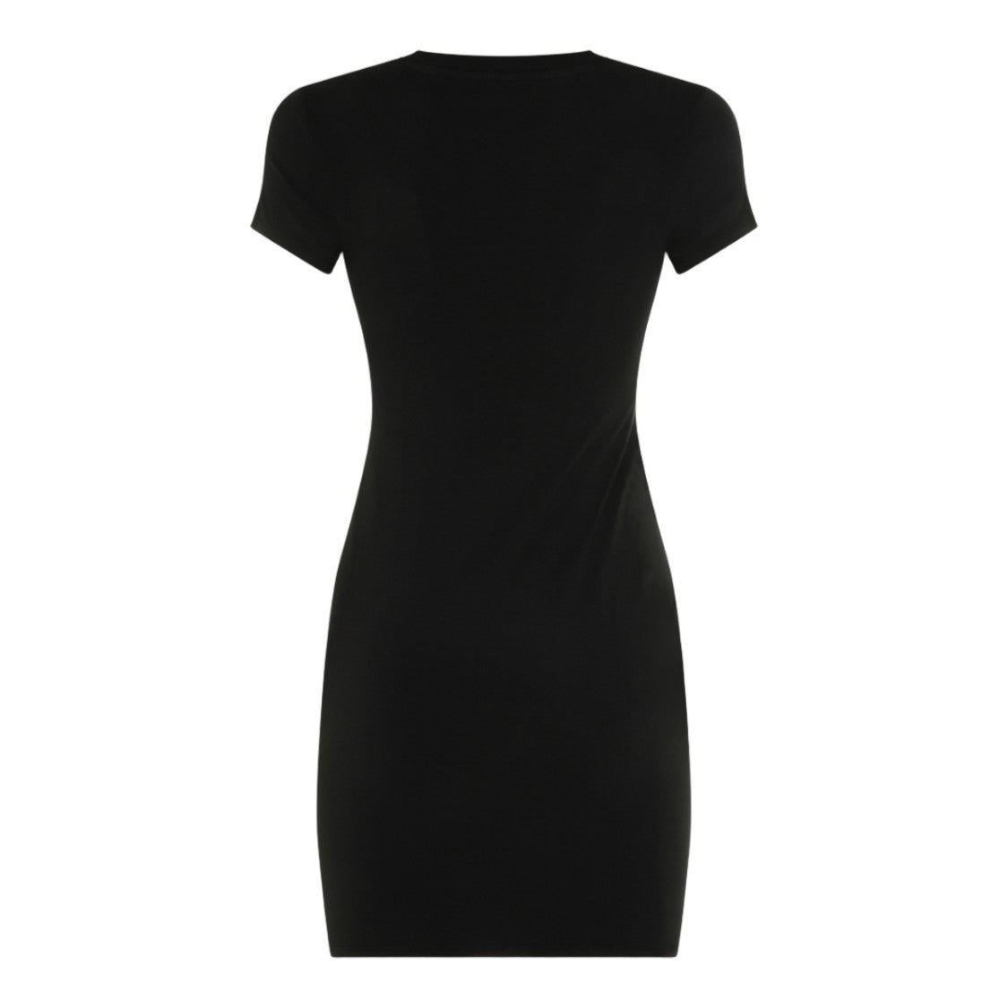 Alexander Wang Fitted Mini Dress With Subtle Logo And Short Sleeves