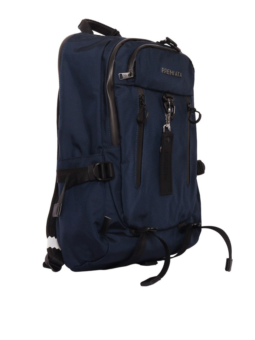 Premiata Ventura Black Nylon Leather Backpack