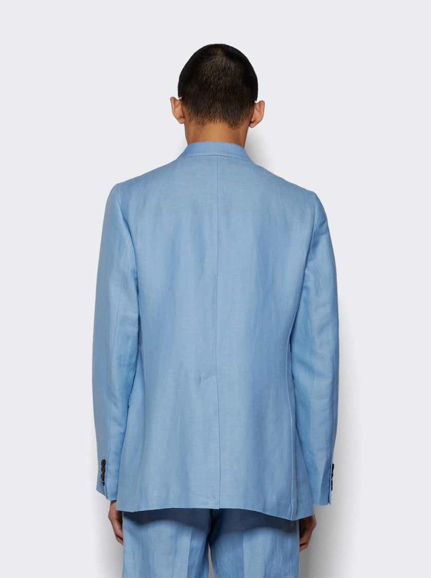 Dries Van Noten Double Breasted Blazer - Light Blue