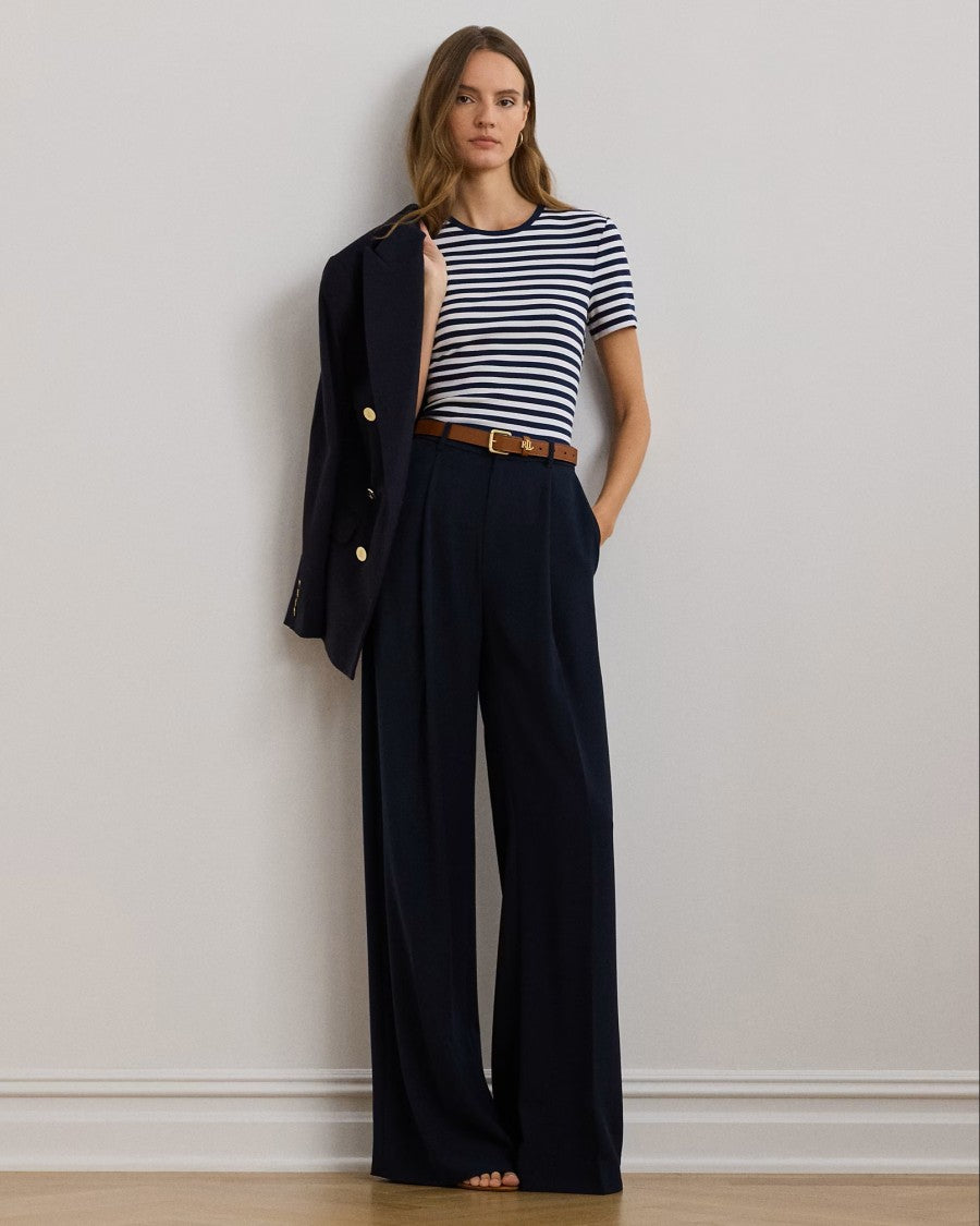 Lauren Ralph Lauren Navy Blue Kirahn Pleated Trousers