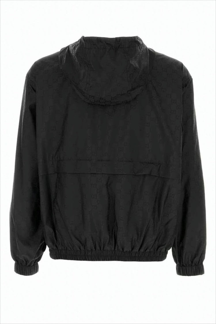 Gucci Lightweight Black Jacket With Subtle Textured Pattern
