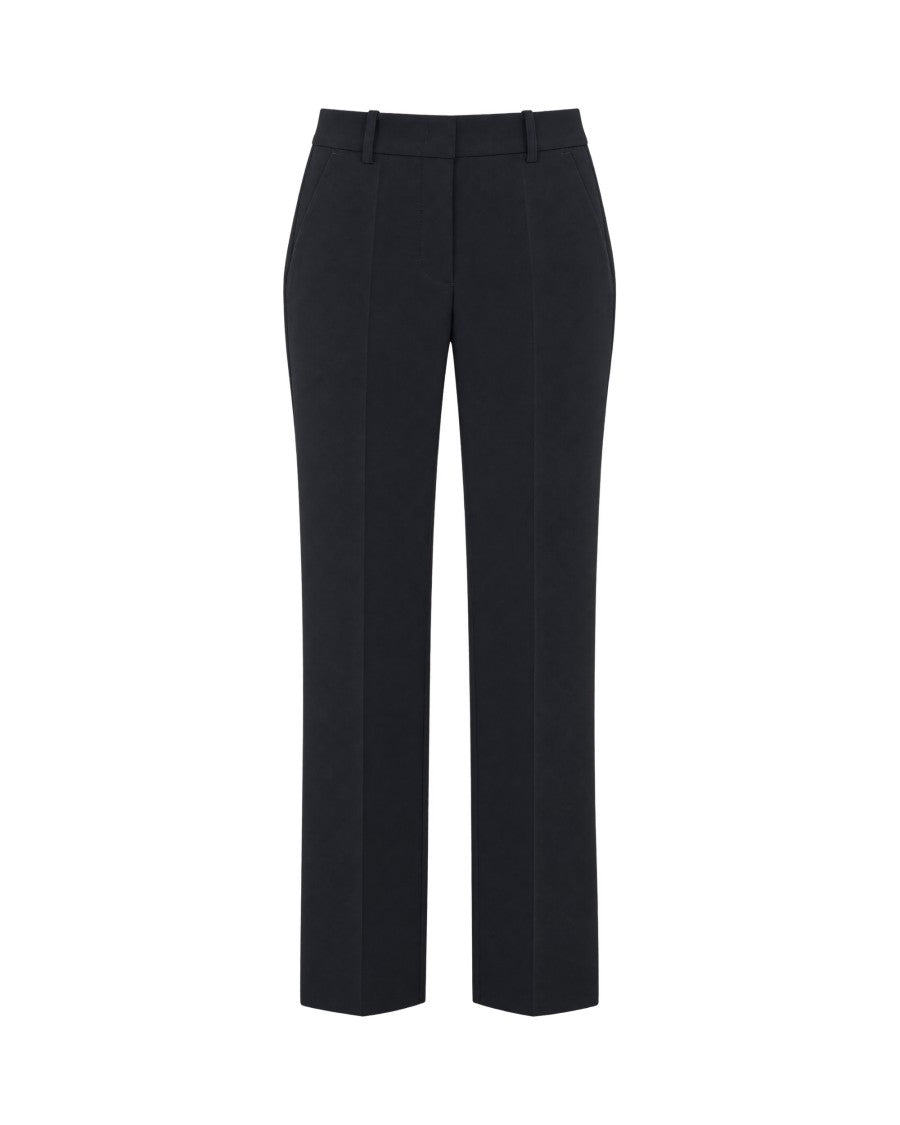 P.A.R.O.S.H. Black Tailored Mid-Rise Straight-Leg Pants