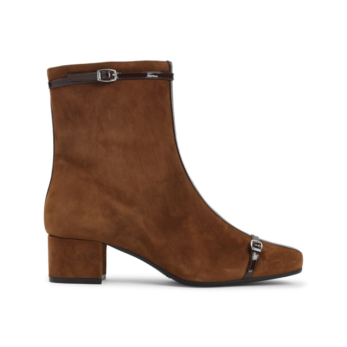 Carel Paris Brown Suede Leather Start Booties