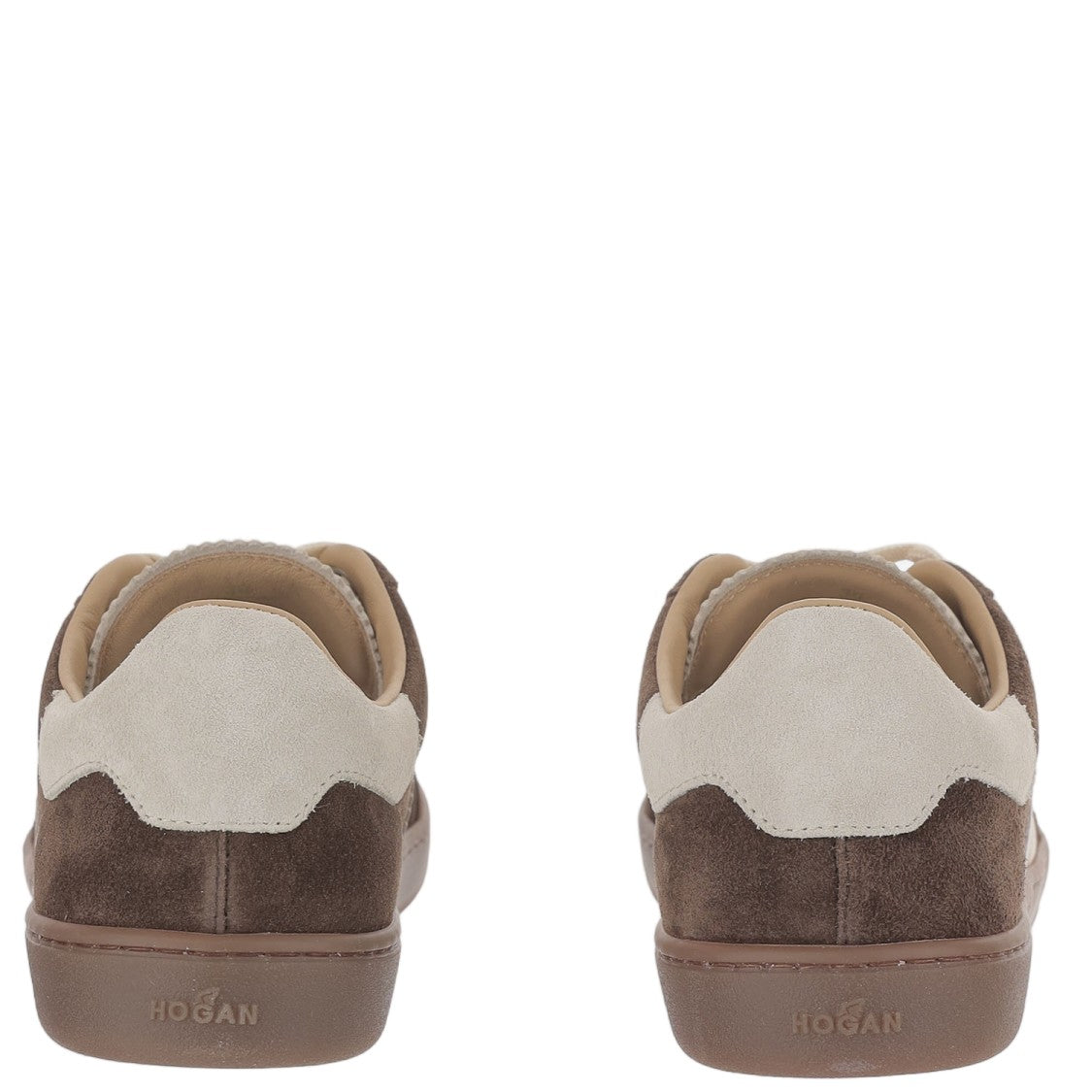 Hogan Low-Top Suede Sneakers With Leather Accents And Contrast Details