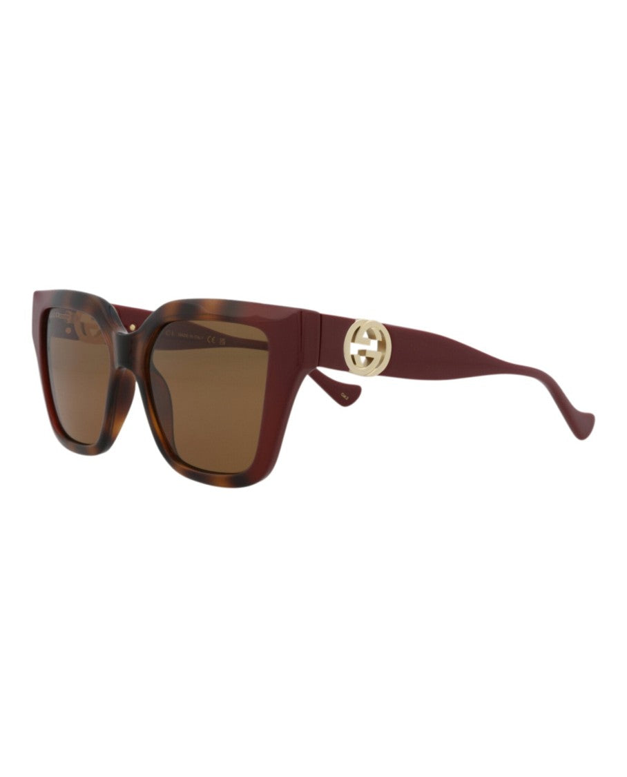 Gucci Square-Frame Injection Sunglasses