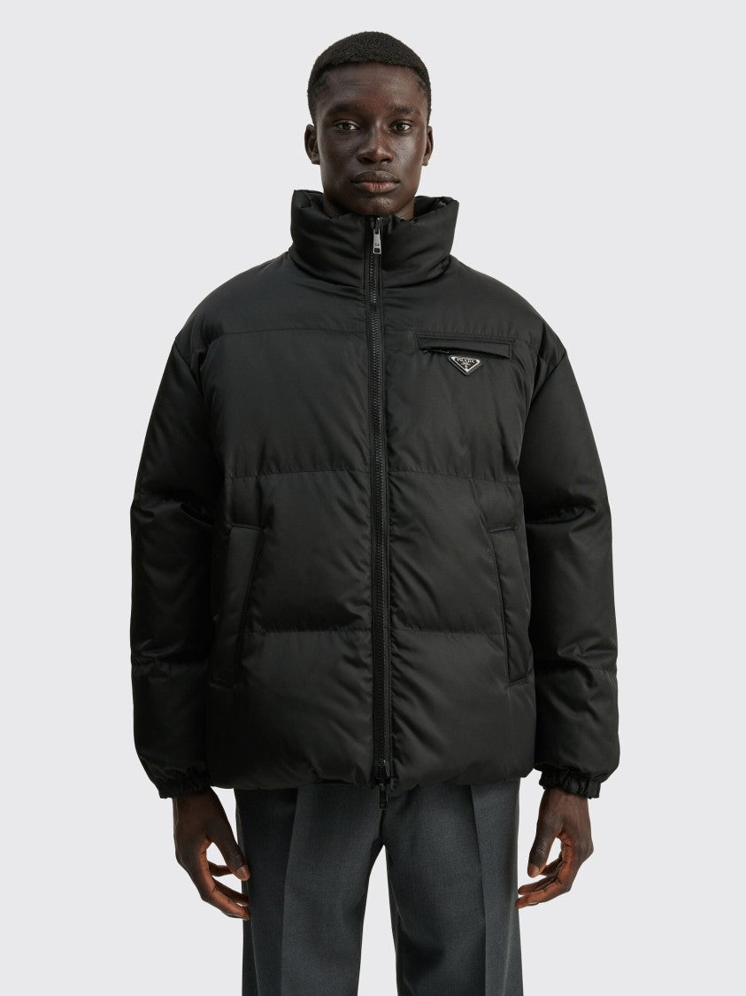 Prada Reversible Nylon Down Jacket With Triangular Logo