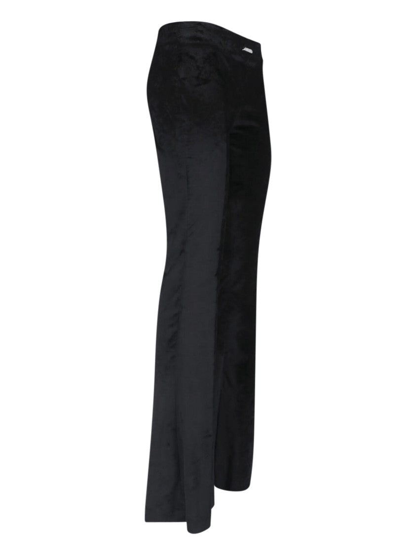 Dondup Black Velvet Cut-Out Bootcut Pants