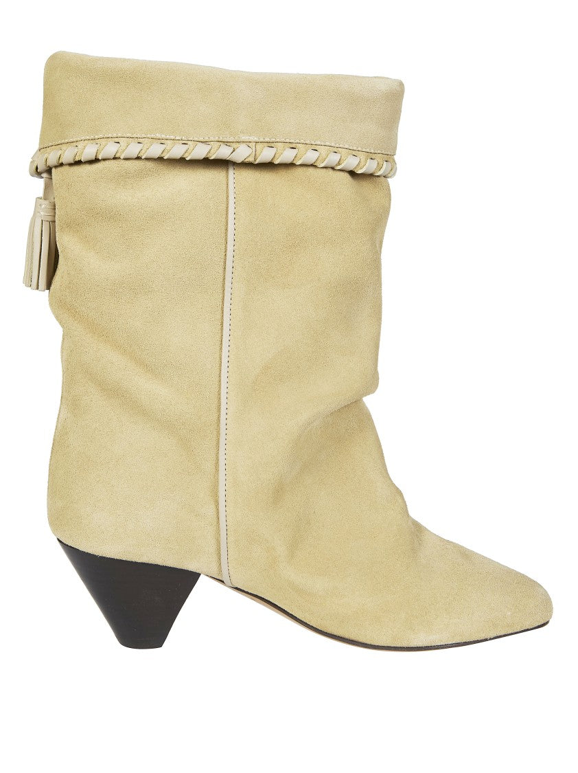 Isabel Marant Dalby Slouchy Suede Tassel Boots
