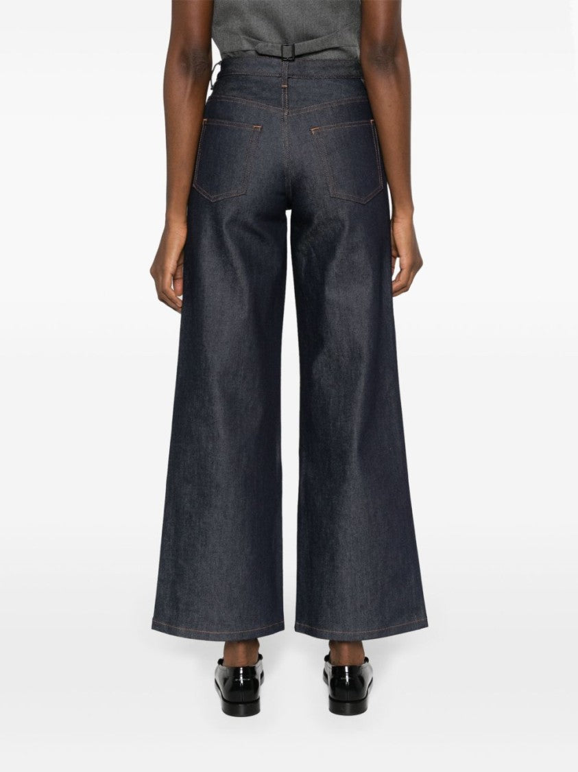 A.P.C. High-Rise Straight Leg Jeans With Contrast Stitching