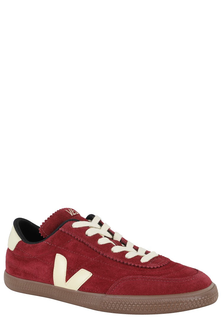 Veja Low-Profile Burgundy Suede Sneakers