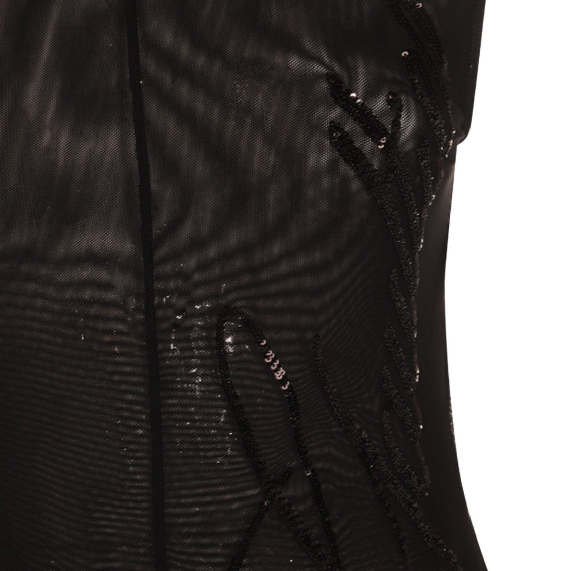 Jean Paul Gaultier Maxi Black Dress With Sheer Mesh