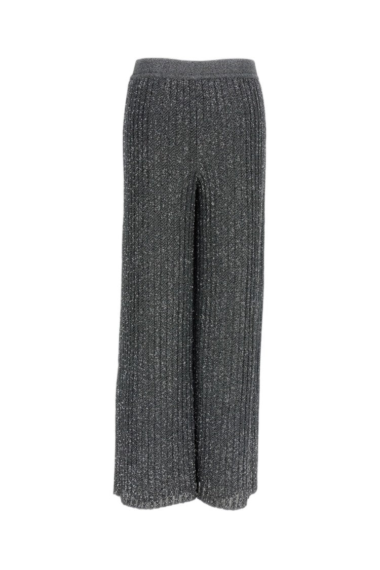 Missoni Black/Silver High-Rise Wide-Leg Lurex Sequin Pants
