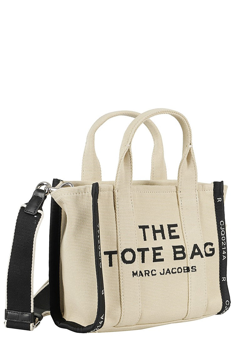 Marc Jacobs Warm Sand The Jacquard Small Top-Zip Cotton-Blend Tote Bag