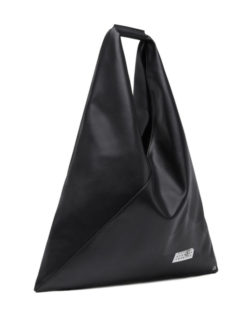 Mm6 By Maison Margiela Triangular Black Handbag With Matte Finish