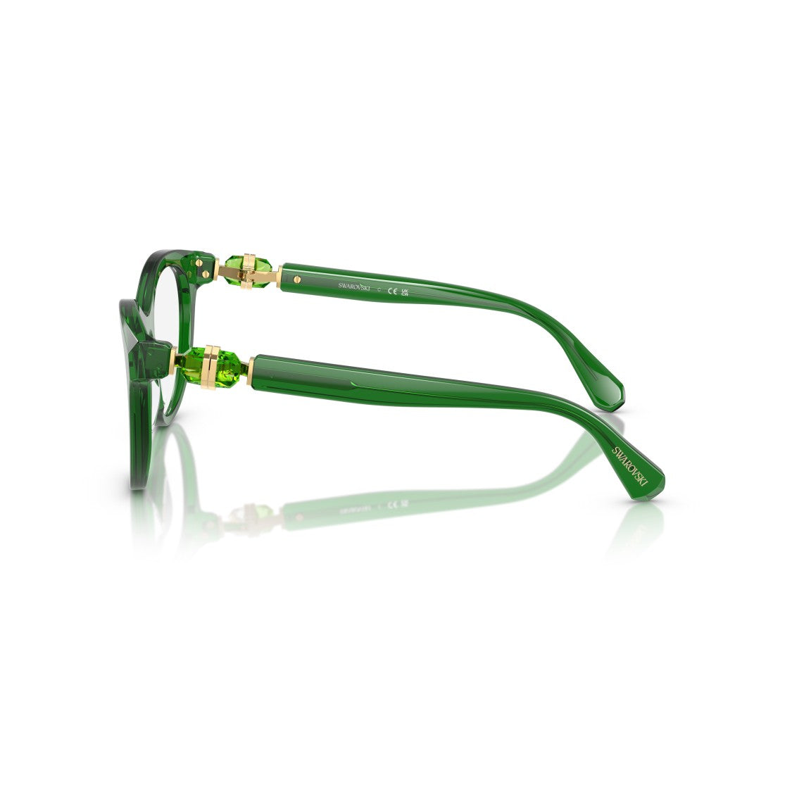 Swarovski Cat-Eye Sunglasses With Tortoiseshell Acetate Frame And Gold Accents
