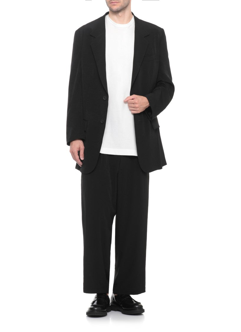 Yohji Yamamoto Cotton T-Shirt With Contrasting Graphic Print