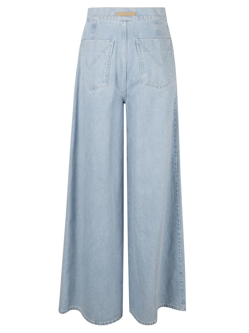 Max Mara Wide-Leg Light Blue Denim Jeans