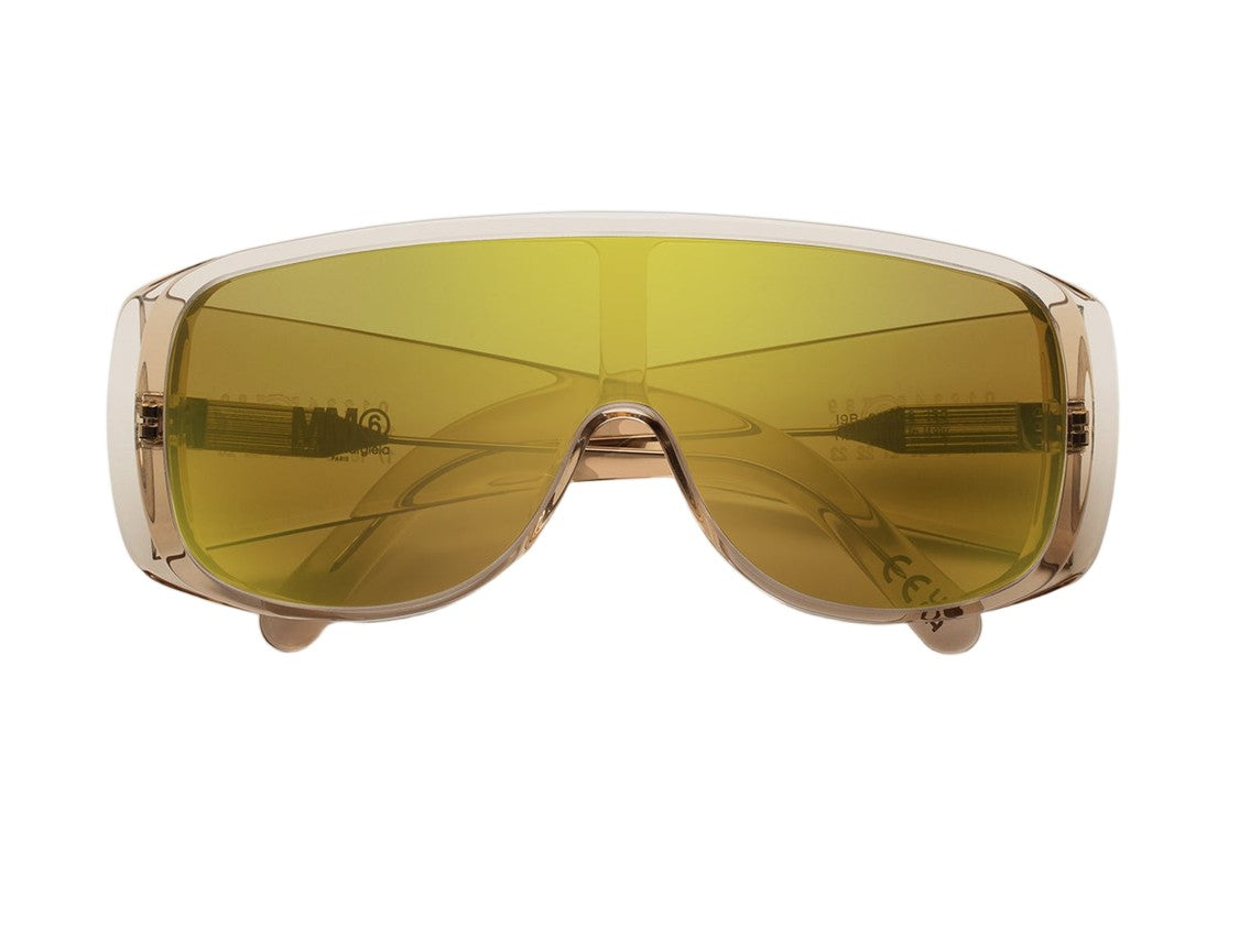 Retrosuperfuture Ivory Margiela Mm6 Mask Translucent Shield Sunglasses